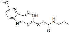 (9ci)-2-[(8-甲氧基-2H-1,2,4-噻嗪并[5,6-b]吲哚-3-基)硫代]-n-丙基-乙酰胺结构式_603947-47-3结构式