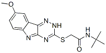 (9ci)-n-(1,1-二甲基乙基)-2-[(8-甲氧基-2H-1,2,4-噻嗪并[5,6-b]吲哚-3-基)硫代]-乙酰胺结构式_603947-51-9结构式