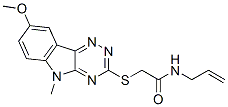 (9ci)-2-[(8-甲氧基-5-甲基-5H-1,2,4-噻嗪并[5,6-b]吲哚-3-基)硫代]-n-2-丙烯基-乙酰胺结构式_603947-55-3结构式