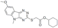 Acetic acid, [(8-methoxy-5-methyl-5h-1,2,4-triazino[5,6-b]indol-3-yl)thio]-, cyclohexyl ester (9ci) Structure,603947-56-4Structure