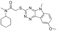 Acetamide, n-cyclohexyl-2-[(8-methoxy-5-methyl-5h-1,2,4-triazino[5,6-b]indol-3-yl)thio]-n-methyl-(9ci) Structure,603947-58-6Structure