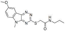 (9ci)-2-[(8-甲氧基-5-甲基-5H-1,2,4-噻嗪并[5,6-b]吲哚-3-基)硫代]-n-丙基-乙酰胺结构式_603947-63-3结构式