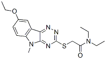 (9ci)-2-[(8-乙氧基-5-甲基-5H-1,2,4-噻嗪并[5,6-b]吲哚-3-基)硫代]-N,N-二乙基-乙酰胺结构式_603947-75-7结构式