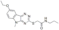 (9ci)-2-[(8-乙氧基-5-甲基-5H-1,2,4-噻嗪并[5,6-b]吲哚-3-基)硫代]-n-丙基-乙酰胺结构式_603947-83-7结构式