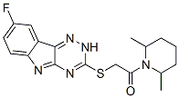 (9ci)-1-[[(8-氟-2H-1,2,4-噻嗪并[5,6-b]吲哚-3-基)硫代]乙酰基]-2,6-二甲基-哌啶结构式_603947-97-3结构式