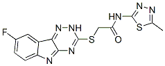 (9ci)-2-[(8-氟-2H-1,2,4-噻嗪并[5,6-b]吲哚-3-基)硫代]-n-(5-甲基-1,3,4-噻二唑-2-基)-乙酰胺结构式_603948-04-5结构式