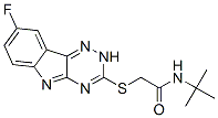 (9ci)-n-(1,1-二甲基乙基)-2-[(8-氟-2H-1,2,4-噻嗪并[5,6-b]吲哚-3-基)硫代]-乙酰胺结构式_603948-06-7结构式