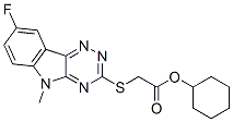 Acetic acid, [(8-fluoro-5-methyl-5h-1,2,4-triazino[5,6-b]indol-3-yl)thio]-, cyclohexyl ester (9ci) Structure,603948-13-6Structure