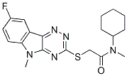 (9ci)-n-环己基-2-[(8-氟-5-甲基-5H-1,2,4-噻嗪并[5,6-b]吲哚-3-基)硫代]-n-甲基-乙酰胺结构式_603948-14-7结构式