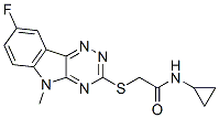 (9ci)-n-环丙基-2-[(8-氟-5-甲基-5H-1,2,4-噻嗪并[5,6-b]吲哚-3-基)硫代]-乙酰胺结构式_603948-18-1结构式