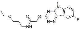 Acetamide, n-(3-ethoxypropyl)-2-[(8-fluoro-5-methyl-5h-1,2,4-triazino[5,6-b]indol-3-yl)thio]-(9ci) Structure,603948-22-7Structure