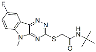 (9ci)-n-(1,1-二甲基乙基)-2-[(8-氟-5-甲基-5H-1,2,4-噻嗪并[5,6-b]吲哚-3-基)硫代]-乙酰胺结构式_603948-24-9结构式