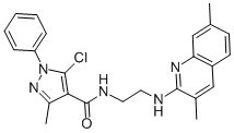 5-Chloro-n-[2-[(3,7-dimethyl-2-quinolinyl)amino]ethyl]-3-methyl-1-phenyl-1h-pyrazole-4-carboxamide Structure,603967-30-2Structure