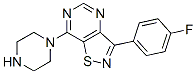 Isothiazolo[4,5-d]pyrimidine, 3-(4-fluorophenyl)-7-(1-piperazinyl)-(9ci) Structure,603975-66-2Structure