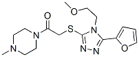 (9ci)-1-[[[5-(2-呋喃)-4-(2-甲氧基乙基)-4H-1,2,4-噻唑-3-基]硫代]乙酰基]-4-甲基-哌嗪结构式_603981-83-5结构式