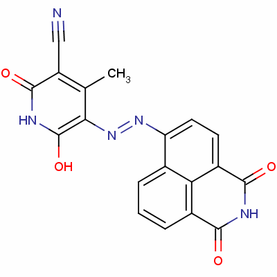 5-[(2,3-二氢-1,3-二氧代-1H-苯[de]异喹啉-6-基)氮杂]-1,2-二氢-6-羟基-4-甲基-2-氧代烟腈结构式_60435-69-0结构式