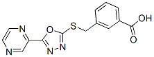 (9ci)-3-[[(5-吡嗪-1,3,4-噁二唑-2-基)硫代]甲基]-苯甲酸结构式_604740-31-0结构式