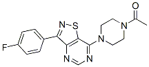 Piperazine, 1-acetyl-4-[3-(4-fluorophenyl)isothiazolo[4,5-d]pyrimidin-7-yl]-(9ci) Structure,604741-35-7Structure