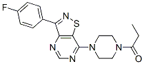 Piperazine, 1-[3-(4-fluorophenyl)isothiazolo[4,5-d]pyrimidin-7-yl]-4-(1-oxopropyl)-(9ci) Structure,604741-38-0Structure