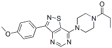 Piperazine, 1-[3-(4-methoxyphenyl)isothiazolo[4,5-d]pyrimidin-7-yl]-4-(1-oxopropyl)-(9ci) Structure,604741-42-6Structure