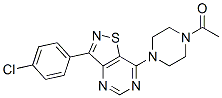 Piperazine, 1-acetyl-4-[3-(4-chlorophenyl)isothiazolo[4,5-d]pyrimidin-7-yl]-(9ci) Structure,604741-49-3Structure