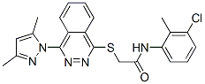 (9ci)-n-(3-氯-2-甲基苯基)-2-[[4-(3,5-二甲基-1H-吡唑-1-基)-1-二氮杂萘]硫代]-乙酰胺结构式_604754-60-1结构式