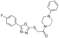 Piperazine, 1-[[[5-(4-fluorophenyl)-1,3,4-oxadiazol-2-yl]thio]acetyl]-4-phenyl-(9ci) Structure,604760-68-1Structure