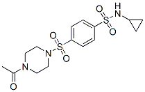 Piperazine, 1-acetyl-4-[[4-[(cyclopropylamino)sulfonyl]phenyl]sulfonyl]-(9ci) Structure,604761-87-7Structure