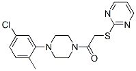 Piperazine, 1-(5-chloro-2-methylphenyl)-4-[(2-pyrimidinylthio)acetyl]-(9ci) Structure,604763-05-5Structure