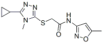 (9ci)-2-[(5-环丙基-4-甲基-4H-1,2,4-噻唑-3-基)硫代]-n-(5-甲基-3-异噁唑基)-乙酰胺结构式_604772-31-8结构式