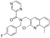 Pyrazinecarboxamide, n-[(2-chloro-8-methyl-3-quinolinyl)methyl]-n-[(4-fluorophenyl)methyl]-(9ci) Structure,604780-27-0Structure