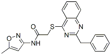 (9ci)-n-(5-甲基-3-异噁唑基)-2-[[2-(苯基甲基)-4-喹唑啉]硫代]-乙酰胺结构式_604793-37-5结构式