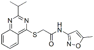 (9ci)-2-[[2-(1-甲基乙基)-4-喹唑啉]硫代]-n-(5-甲基-3-异噁唑基)-乙酰胺结构式_604794-52-7结构式