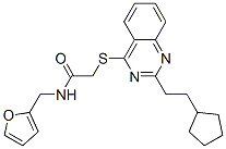 Acetamide, 2-[[2-(2-cyclopentylethyl)-4-quinazolinyl]thio]-n-(2-furanylmethyl)-(9ci) Structure,604795-06-4Structure