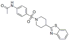 Acetamide, n-[4-[[4-(2-benzothiazolyl)-1-piperidinyl]sulfonyl]phenyl]-(9ci) Structure,605628-24-8Structure