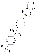 (9ci)-4-(2-苯并噁唑基)-1-[[4-(三氟甲基)苯基]磺酰基]-哌啶结构式_606082-16-0结构式