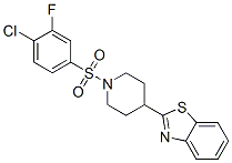 Piperidine, 4-(2-benzothiazolyl)-1-[(4-chloro-3-fluorophenyl)sulfonyl]-(9ci) Structure,606082-19-3Structure