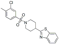 Piperidine, 4-(2-benzothiazolyl)-1-[(3-chloro-4-methylphenyl)sulfonyl]-(9ci) Structure,606082-25-1Structure