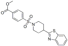 (9ci)-4-[[4-(2-苯并噻唑)-1-哌啶基]磺酰基]-苯甲酸甲酯结构式_606082-34-2结构式