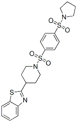 Piperidine, 4-(2-benzothiazolyl)-1-[[4-(1-pyrrolidinylsulfonyl)phenyl]sulfonyl]-(9ci) Structure,606082-81-9Structure