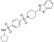 Benzenesulfonamide, 4-[[4-(2-benzothiazolyl)-1-piperidinyl]sulfonyl]-n-cyclopentyl-(9ci) Structure,606082-88-6Structure