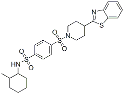 (9ci)-4-[[4-(2-苯并噻唑)-1-哌啶基]磺酰基]-n-(2-甲基环己基)-苯磺酰胺结构式_606082-91-1结构式