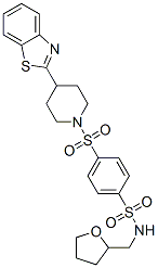 Benzenesulfonamide, 4-[[4-(2-benzothiazolyl)-1-piperidinyl]sulfonyl]-n-[(tetrahydro-2-furanyl)methyl]-(9ci) Structure,606082-94-4Structure