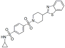 Benzenesulfonamide, 4-[[4-(2-benzothiazolyl)-1-piperidinyl]sulfonyl]-n-cyclopropyl-(9ci) Structure,606082-99-9Structure