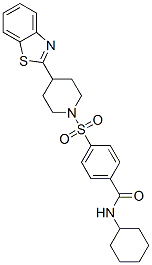 Benzamide, 4-[[4-(2-benzothiazolyl)-1-piperidinyl]sulfonyl]-n-cyclohexyl-(9ci) Structure,606083-25-4Structure