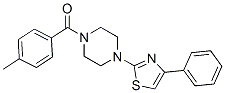 (9ci)-1-(4-甲基苯甲酰基)-4-(4-苯基-2-噻唑)-哌嗪结构式_606087-50-7结构式