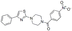 (9ci)-1-(4-硝基苯甲酰基)-4-(4-苯基-2-噻唑)-哌嗪结构式_606087-64-3结构式