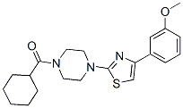 Piperazine, 1-(cyclohexylcarbonyl)-4-[4-(3-methoxyphenyl)-2-thiazolyl]-(9ci) Structure,606088-58-8Structure