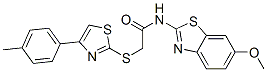 (9ci)-n-(6-甲氧基-2-苯并噻唑)-2-[[4-(4-甲基苯基)-2-噻唑]硫代]-乙酰胺结构式_606089-12-7结构式