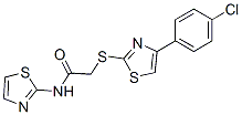 Acetamide, 2-[[4-(4-chlorophenyl)-2-thiazolyl]thio]-n-2-thiazolyl-(9ci) Structure,606089-14-9Structure